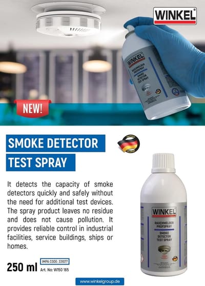 WINKEL Rookmelder Testspray 250 ml – Testgas voor Rookmelders – Residuvrij & Veilig