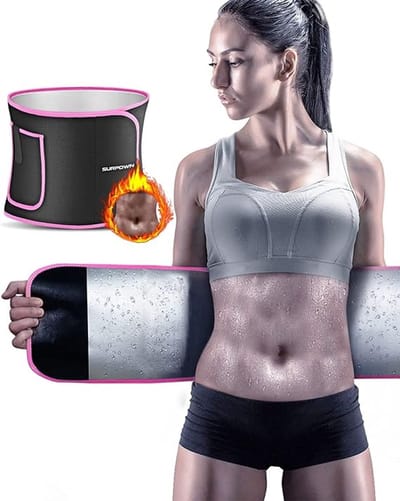 ACEP Waisttrainer - Tailleband - Afvallen - Maat S - Zwart met rose - Zweetband buik - Shapewear -Shapetape - Fitnessriem - Afslanken