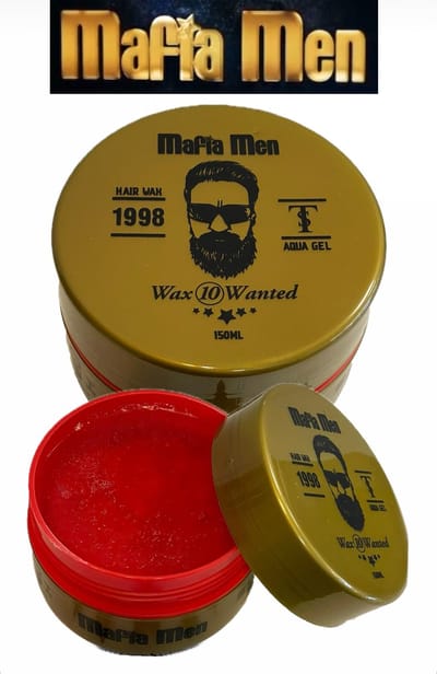 Mafia Men Haarwax 10 Wanted 150ml- Hairgel wax - Haar wax gel- Styling gel wax -Haar wax Hair gel - Aqua gel wax- op water basis Gel wax Styling - Shiny look wax 150ml