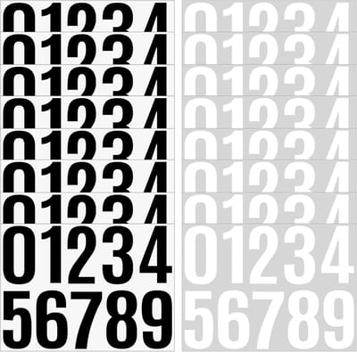 cijferstickers, 10 cm, 16 vellen, 160 stuks, zelfklevende nummers, waterdicht, huisnummer voor brievenbus, borden, ramen, huis, winkel, vuilnisbak