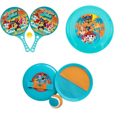 Paw Patrol strandset; tennis, frisbee en vangspel met bal
