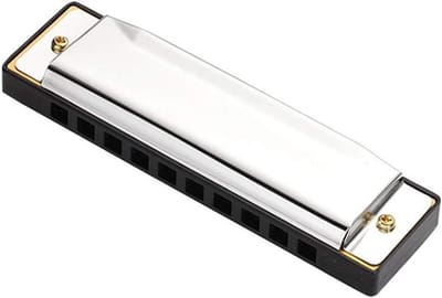 Kinder Harmonica - Mondorgel Muziek - Muziek Leren - Roestvrij Staal - 10 Gaten - Zilver