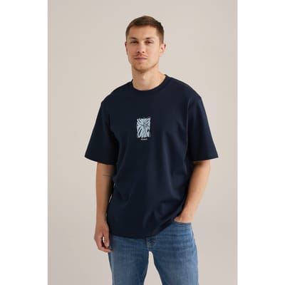 WE Fashion T-shirt Dark Blue Taglia: L | T-shirt stampate Outlet | Uomo | Blu
