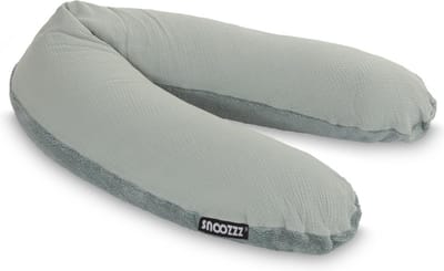 Snoozzz Voedingskussenhoes - Hoes voor voedingskussen zwangerschapskussen - 185 cm - Zachte teddy met katoen - Teddy Stone