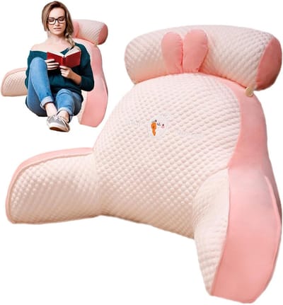 Leeskussen - Rugkussen Bed - Ontspannen Lezen - Ergonomisch Ontwerp - 60x40 cm - Beige