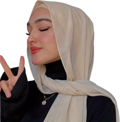 Bovista Hoofddoek - Hijab - Dames - Abaya - Sjaal - Islamitische Kleding - Moslim Kleding - Alhamdulillah - Beige