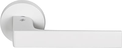 Deurkruk Robocinque - Colombo Design - Wit mat - rond rozet - set