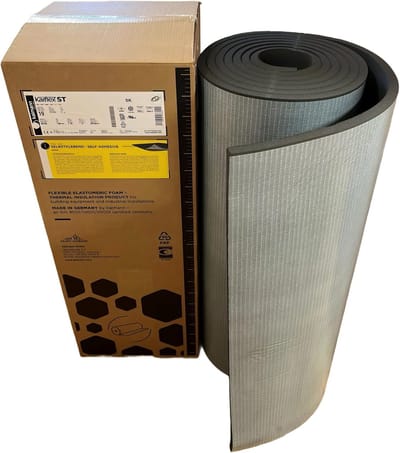 Isolatieplaat Zelfklevend - Elastomeer Schuim - Camper Isolatie - Gesloten Cellen Structuur - 19 mm Dik - Zwart