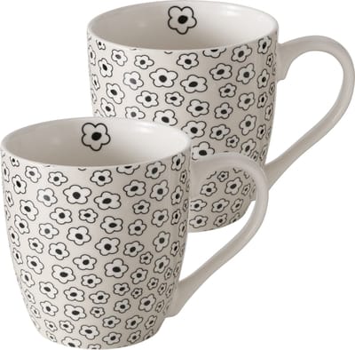 Mok Blomara bloem beige set van 2