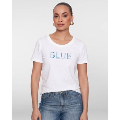 Geisha T-shirt T Shirt 62136 41 Off-white/blue Dames Maat - S