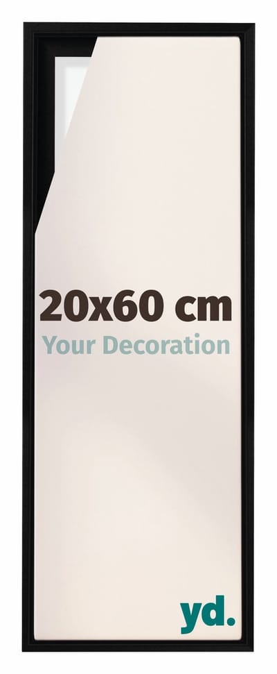 Your Decoration - Baklijst 20x60 cm - Zwart Mat - Baklijst voor Canvas - MDF - Lyon