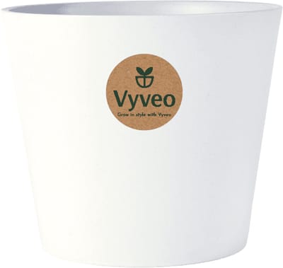 Vyveo - Bloempot Norden - 12x11 - Wit - Bloempot voor binnen en buiten - Lichtgewicht - Breukbestendig - Vorstbestendig - UV-bestendig