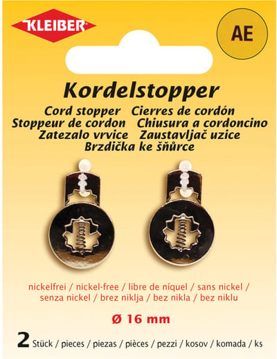 71152 Koordstoppers Zilver 16mm 2st.