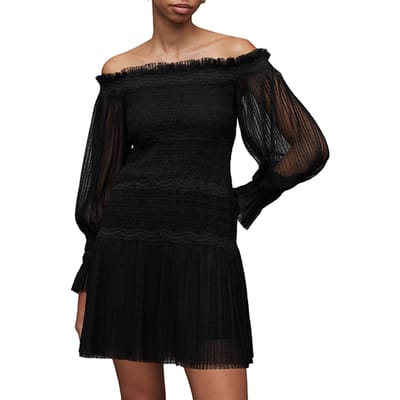 AllSaints Layla Dress Black Size: 34 | Mini Dresses Outlet | Dames | Zwart
