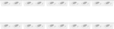 Spot Armatuur 10 Pack - Pragmi Borny Pro - GU10 Inbouwspot - Rechthoek Dubbel - Wit - Aluminium - Kantelbaar - 175x92mm