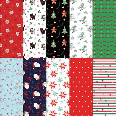 100 Vellen Versierd Kerst Inpakpapier – Tissuepapier Cadeauverpakking 50x35cm – Kerstdecoratie & Knutselen