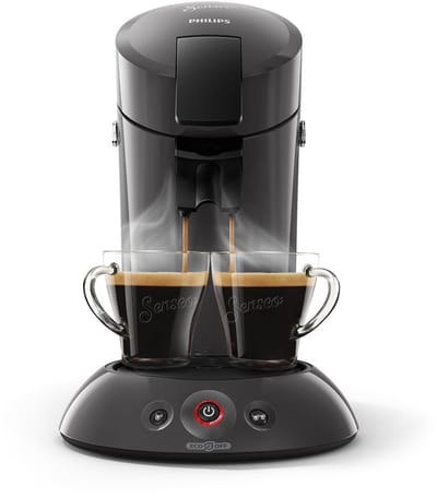 Philips Senseo Original Eco Koffiepadmachine HD6552/38 - Keuze uit 1 of 2 Kopjes - Automatische Uitschakeling - Duurzame Materialen - Kasjmiergrijs