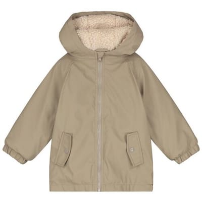 Prénatal peuter regenjas gevoerd Dark Taupe Brown 74 unisex