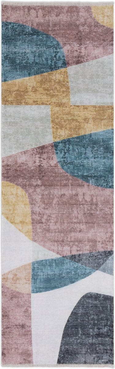 Kelim Trend Tapijt Woonkamer - Multi - 80cm x 215cm - Modern Laagpolig Vloerkleed, Superzacht, Machinewasbaar, Non-slip