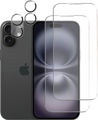 Tempered glass Screenprotectors en Camera lens Geschikt voor iPhone 16 Plus - Beschermglas - Glasplaatje - 2+2 stuks