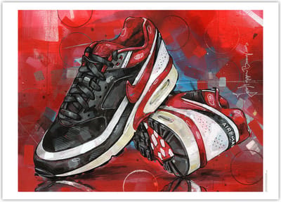Sneaker poster classic BW varsity red 2 70x50 cm