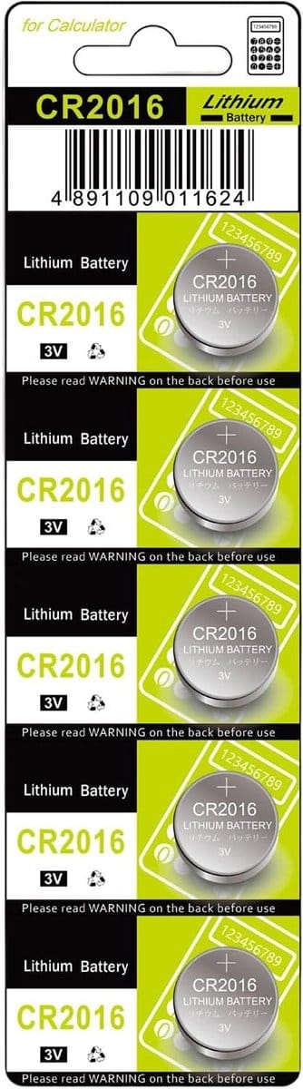 Knoopbatterijen CR2016 - Muntcel Batterijen - Kleine Apparaten - Stabiele 3V Spanning - 20mm Diameter 1.6mm