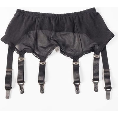 Verstelbare 6 Bandjes Hoge Taille Jarretelgordel Met Metalen Clips Sexy Lingerie Vintage Jarretelgordel Paaldans Vrouwen Ondergoed One Size gray