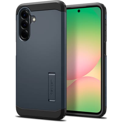 Spigen Tough Armor Hoesje Geschikt voor Samsung Galaxy A56 - Back Cover met Kickstand Grijs