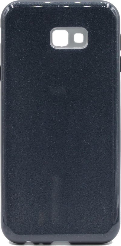 HB Hoesje Geschikt voor Samsung Galaxy J4 Plus - Glitter Back Cover - Zwart
