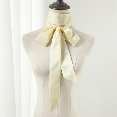 Écharpe Fine de Luxe en Soie Simulée Mode Ruban Poignée de Sac Dames Bandeau Imprimé Cheval Petits Foulards à Cheveux Bande Femme One Size beige