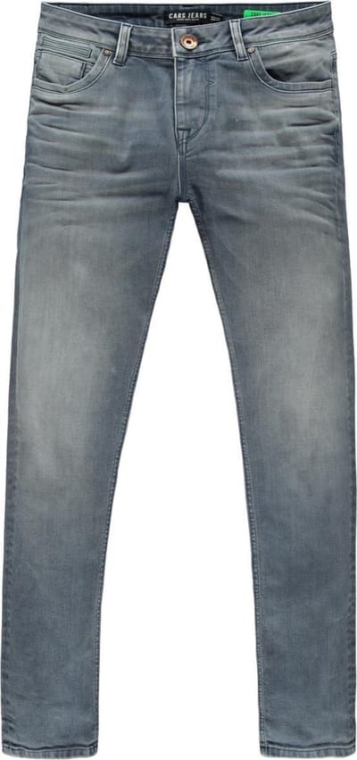 Cars blauwe heren jeans   Stonewash wassing   Slim Fit   5-Pocket zakken   Knoop- en ritssluiting   Regular waist Blauw 28/32