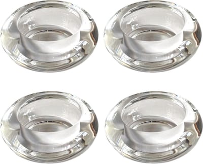 Dailygoods - Set van 4 Theelichthouders van Helder Glas - Verschillende Vormen voor Theelichtjes