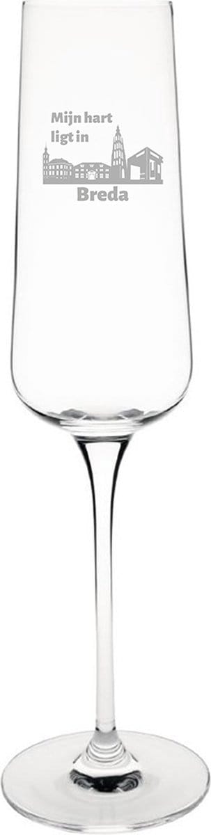 Gegraveerde Champagneglas 27cl Breda