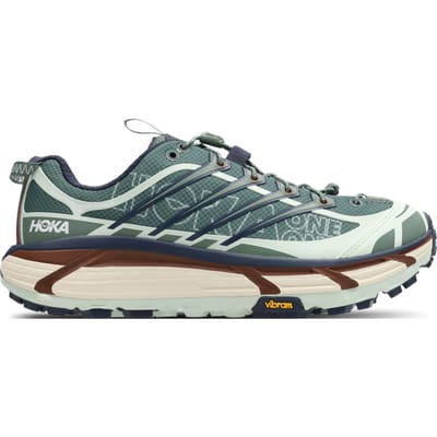 Hoka Mafate Three2 Sneakers Heren - Blauw - Maat 42 2/3 - Mesh/Synthetisch