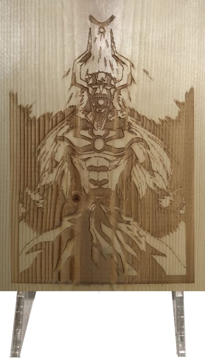 CharredArt - Houten Bord Bleach Ichigo Hollow | Anime - Hout kunst - Huis decoratie woonkamer - Wanddecoratie accessoires - Kamer interieur decoraties