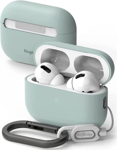 Ringke Case Apple AirPods Pro 1 / 2 Hoesje Siliconen Lichtblauw