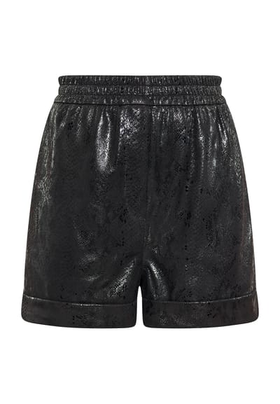 Faina Korte broek Dames Slang Zwart