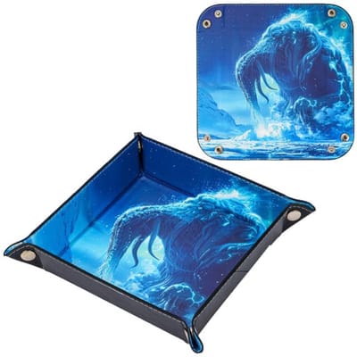 HOT Games dobbelbak PVC Kraken blauw 16 cm dobbelspel accessoire.
