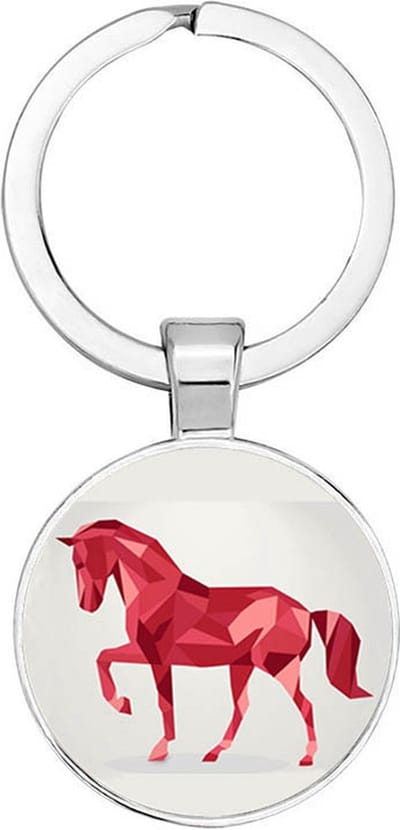 Akyol - Paard abstract Sleutelhanger - paarden - paarden liefhebbers - dieren liefhebber - houden van - verjaardagscadeau - gift - geschenk - kado - 2,5 x 2,5 CM
