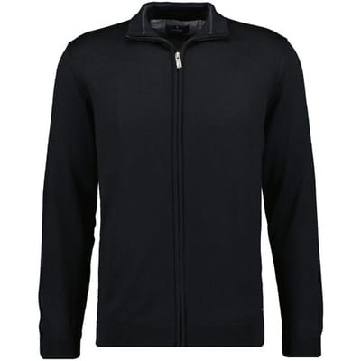 Ragman Vest Merino Wool Knit Cardigan Zwart / male