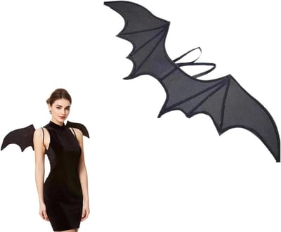 Zwarte vleugels voor Bat Wing Kostuumaccessoires - Perfect voor Halloween, themafeesten en kostuumverhuur