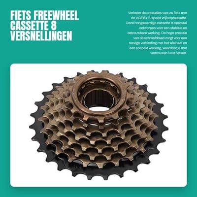 Dailygoods- Freewheel Cassette 8 Versnellingen - Aluminiumlegering 383 g - Tandwielen 11-28T - Zilverchroombehandeling - Eenvoudig te installeren - Nauwkeurig en betrouwbaar - Fietscassette