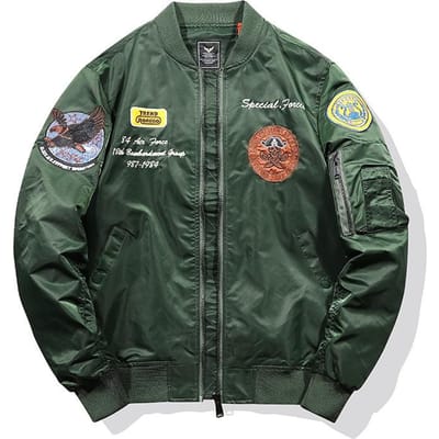 Herfst en Winter Nieuw Luchtmacht Pilotenjack Dun Trendy Merk Koreaanse Honkbaluniform Modieus Casual Herenjack 4XL