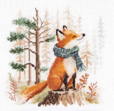 Alisa Borduurpakket Verhalen van het Bos: Vos - 24 kleuren - 16 x 16 cm