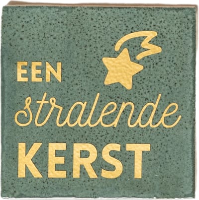 Lottea Tegeltje ´Een Stralende Kerst´ - kerstcadeau, tegeltje, tegeltje met tekst, tegeltjes met tekst, tegeltjes met spreuken, cadeautje