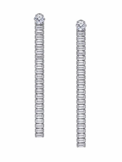 AVANT-GARDE PARIS Oorbellen - Tassel - Lang - Kristal - Rhodium Plated - 7.6 cm