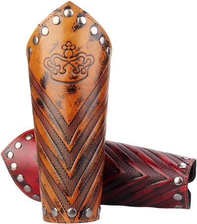 Genuine Leather Gauntlet Wristband - Brede Arm Armor Cuff voor Bescherming en Stijl
