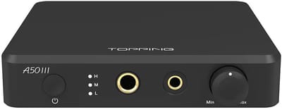 Topping A50 III Black – High‑Performance Headphone Amplifier – NFCA – Voorversterkerfunctie – Zwart