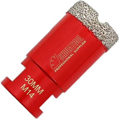 Diamantboor Bit - Kernboor Gatzaag - Tegels Boren - Vacuüm Gesoldeerd - 30mm Diameter - Zilver