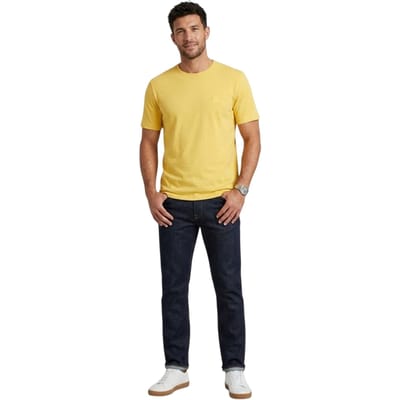 Boss Oranje premium katoenen T-shirt voor heren (Geel)